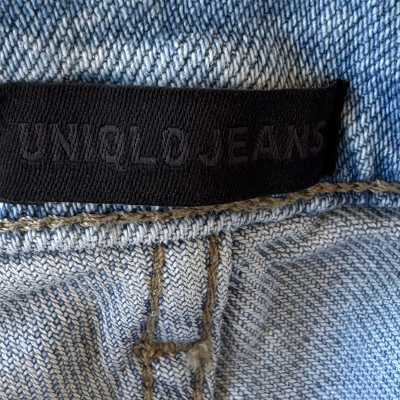 Uniqlo 64 Blue Women's Wide Straight Jeans 32 inch - Picture 10 of 11